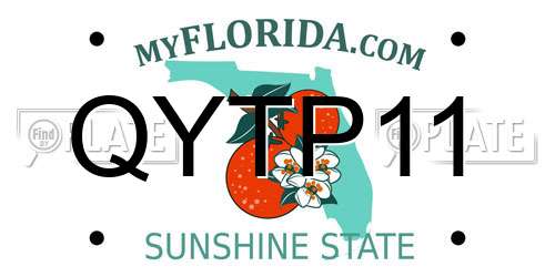 QYTP11 Florida License Plate
