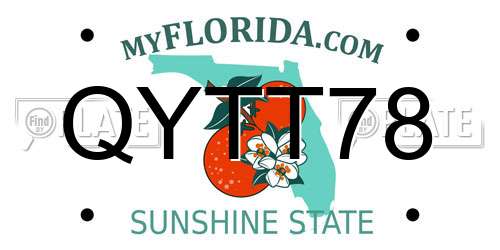 QYTT78 Florida License Plate