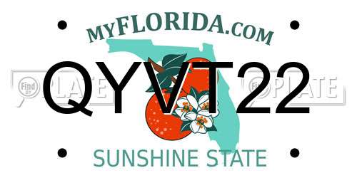 QYVT22 Florida License Plate
