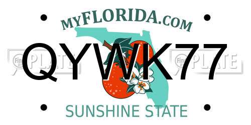 QYWK77 Florida License Plate