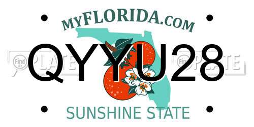 QYYU28 Florida License Plate
