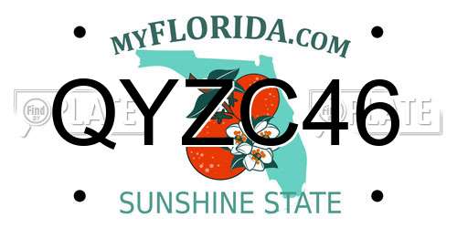 QYZC46 Florida License Plate