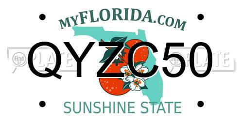 QYZC50 Florida License Plate