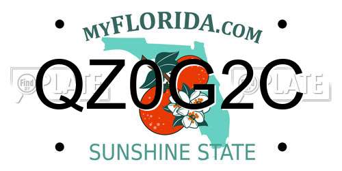 QZ0G2C Florida License Plate
