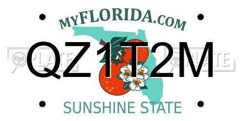 QZ1T2M Florida License Plate