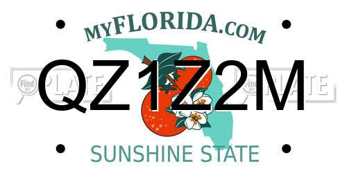 QZ1Z2M Florida License Plate