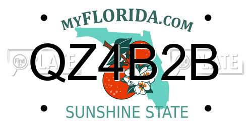 QZ4B2B Florida License Plate