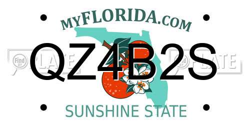 QZ4B2S Florida License Plate