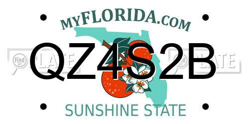 QZ4S2B Florida License Plate