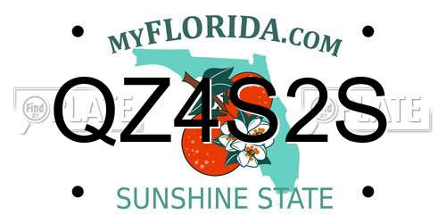 QZ4S2S Florida License Plate