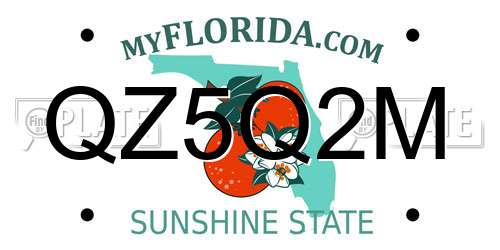 QZ5Q2M Florida License Plate