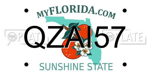 QZAI57 Florida License Plate