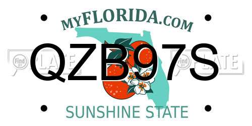 QZB97S Florida License Plate