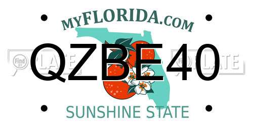 QZBE40 Florida License Plate