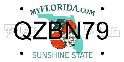 QZBN79 Florida License Plate