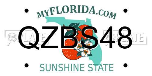 QZBS48 Florida License Plate