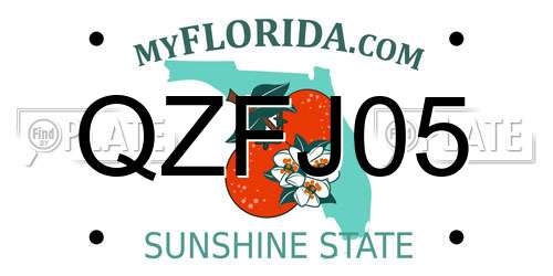 QZFJ05 Florida License Plate