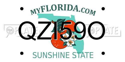 QZI59O Florida License Plate