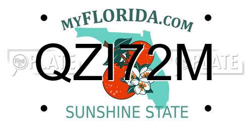 QZI72M Florida License Plate