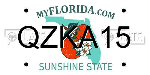 QZKA15 Florida License Plate