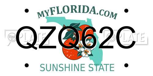QZQ62C Florida License Plate