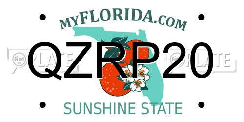 QZRP20 Florida License Plate
