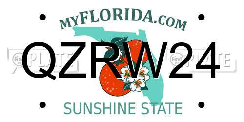 QZRW24 Florida License Plate