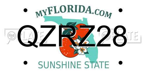 QZRZ28 Florida License Plate