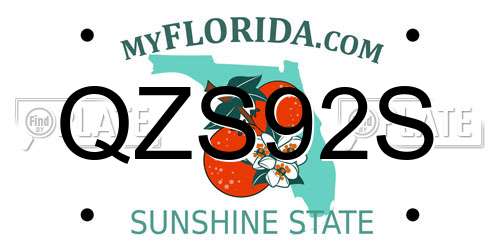 QZS92S Florida License Plate