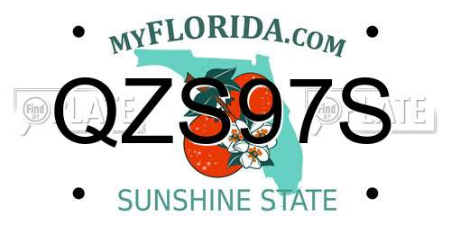 QZS97S Florida License Plate