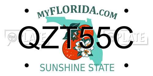 QZT55C Florida License Plate