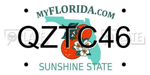 QZTC46 Florida License Plate