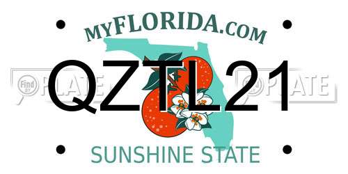 QZTL21 Florida License Plate