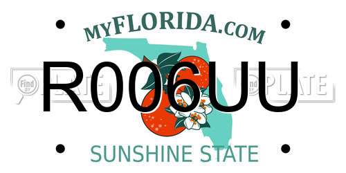 R006UU Florida License Plate
