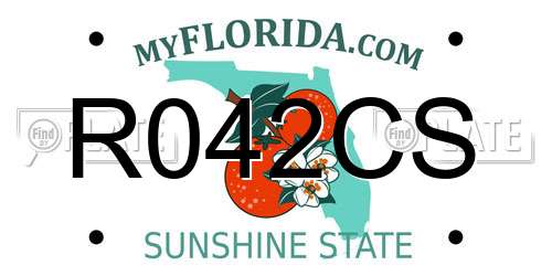 R042CS Florida License Plate