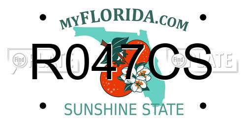 R047CS Florida License Plate