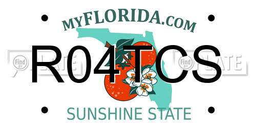 R04TCS Florida License Plate
