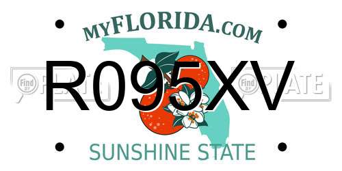 R095XV Florida License Plate