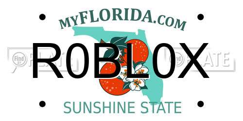 R0BL0X Florida License Plate