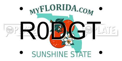 R0DGT Florida License Plate