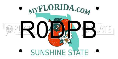 R0DPB Florida License Plate