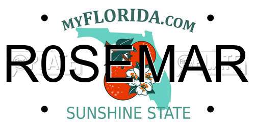 R0SEMAR Florida License Plate