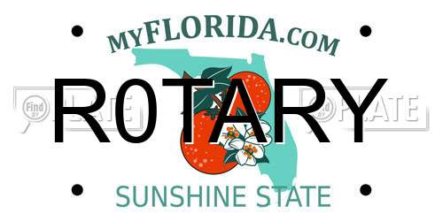 R0TARY Florida License Plate