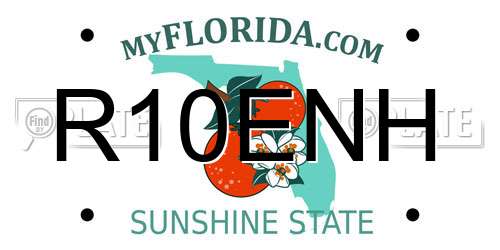R10ENH Florida License Plate