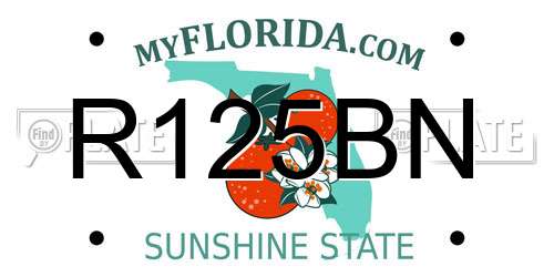 R125BN Florida License Plate