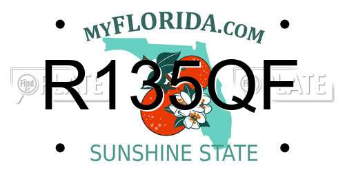 R135QF Florida License Plate