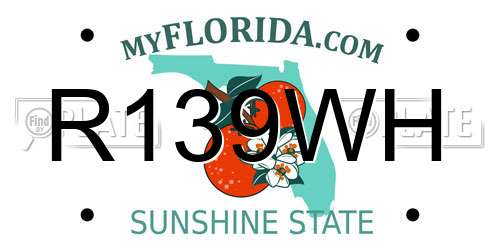 R139WH Florida License Plate