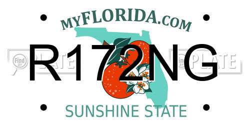 R172NG Florida License Plate