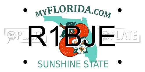 R1BJE Florida License Plate