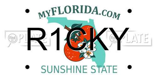 R1CKY Florida License Plate